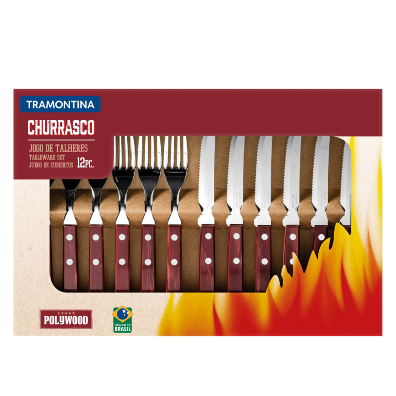 JGO. ASADO CHURRASCO CEREZO 12 pzas - Imagen 2