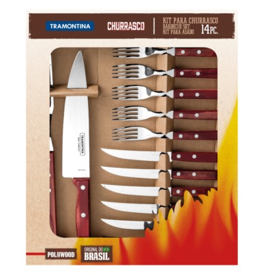 JGO ASADO CHURRASCO CEREZO 14 pzas