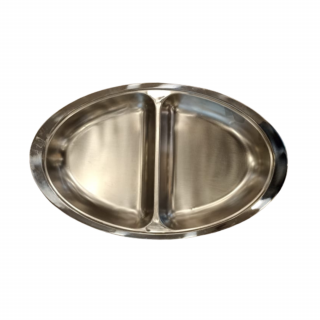 FUENTE OVAL VEGETALES 2 DIV. 51x31x5.1