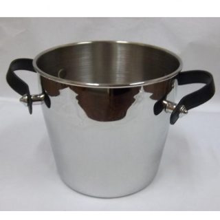 Champagnera Inox con asa de cuero negro