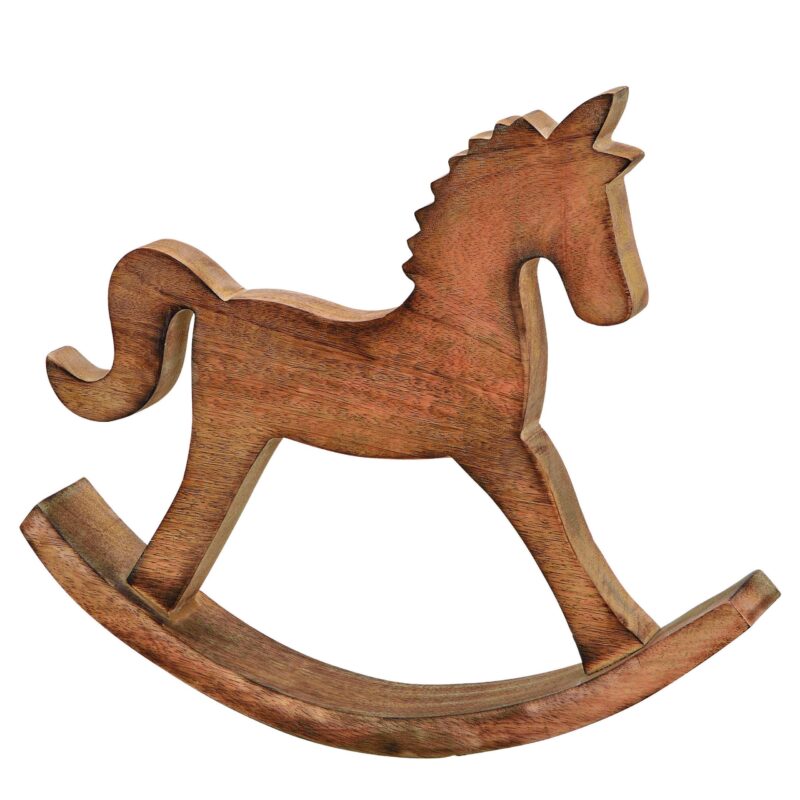 Caballo Madera Marron 30X26X4