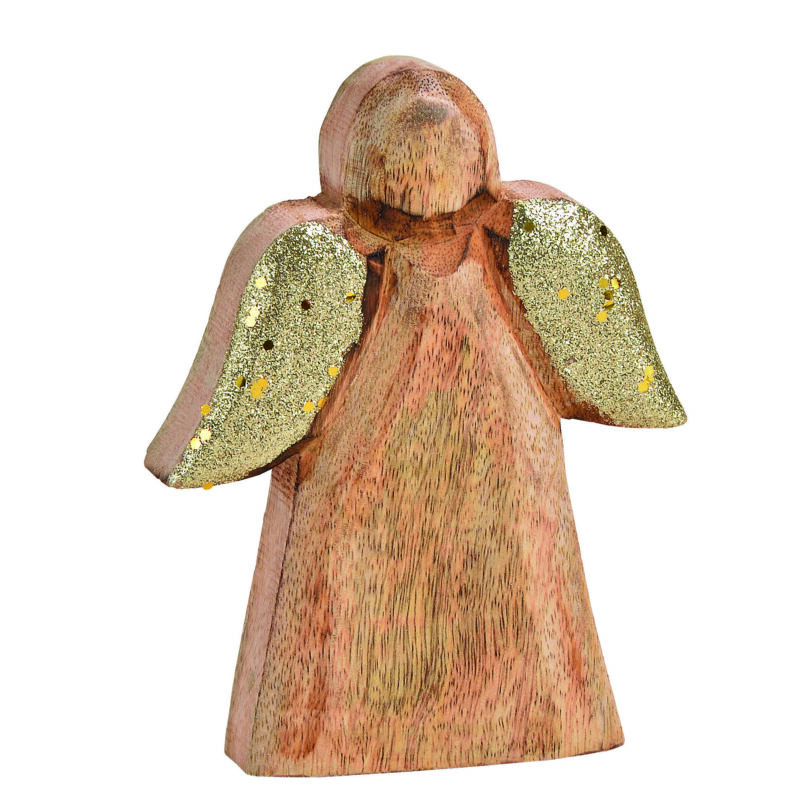 Angel Dorado De Madera 12X15X2