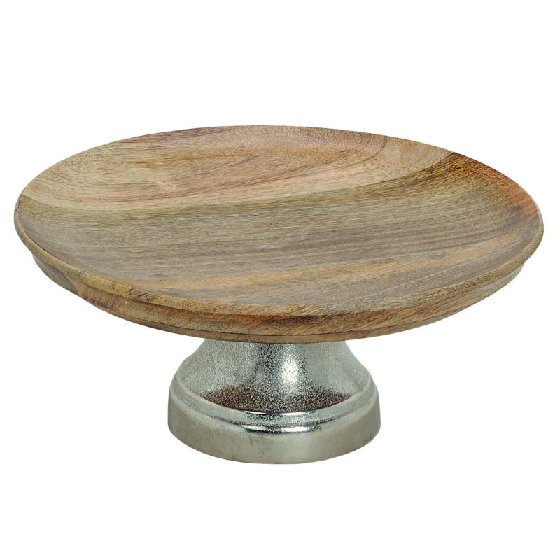 Tortera C/Pie Color Plata 30X13X30
