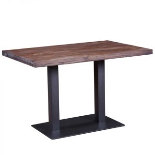 MESA BAR NEGRO ACERO c/MADERA