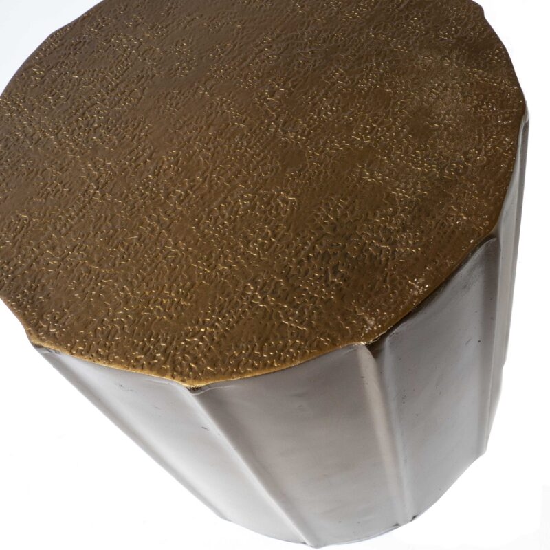 Mesa Lateral De Metal En Combinación En Negro Y Bronce - Imagen 2