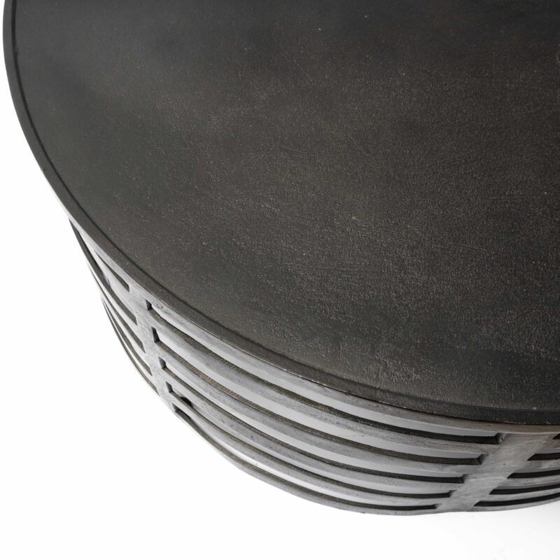 Mesa De Centro Con Base De Anillos Metálicos - Imagen 3