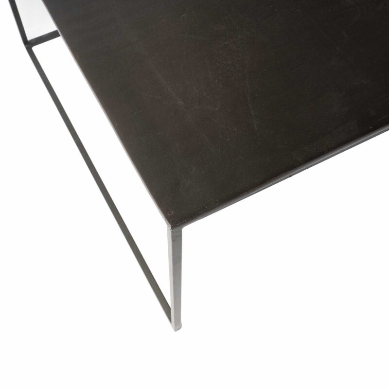 Mesa De Centro Nido De Tres Piezas En Latón Y Hierro - Imagen 5