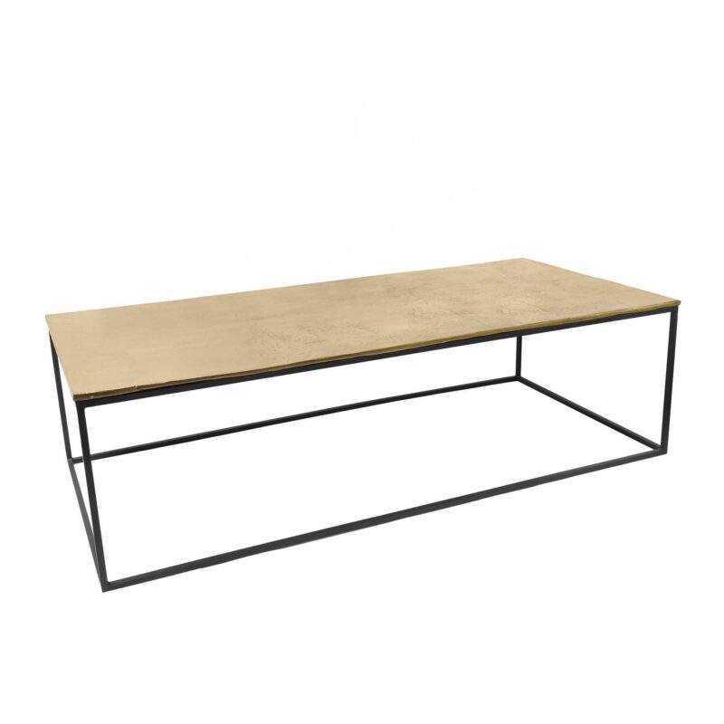 Mesa De Centro Nido De Tres Piezas En Latón Y Hierro - Imagen 2