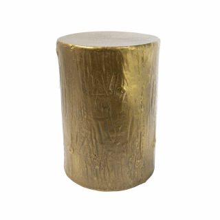 Mesa Lateral Tronco En Dorado