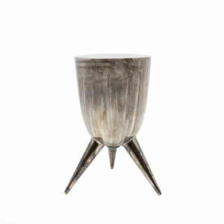 Mesa Lateral Tambor Patinada Tres Patas