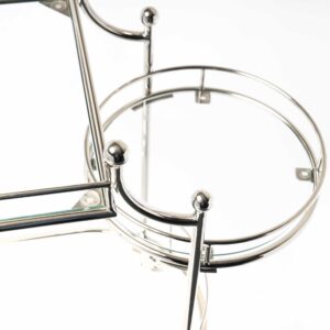 Carrito Bar Inox Con Mesada De Vidrio - Imagen 3