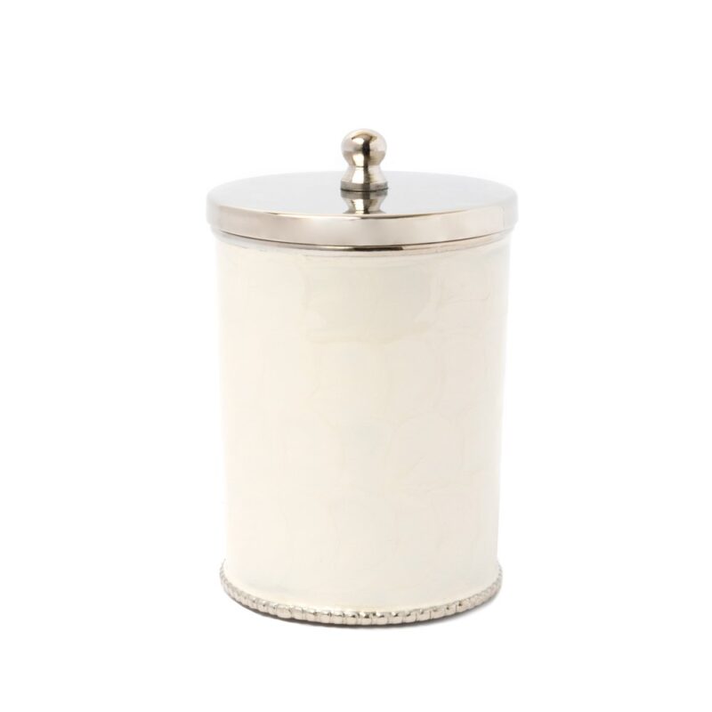 Porta Algodón Con Textura Beige