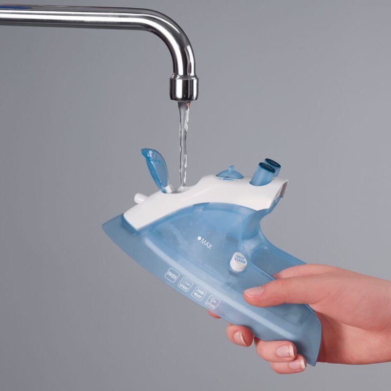 Plancha Vapor Blanco/Azul 2400W - Imagen 2
