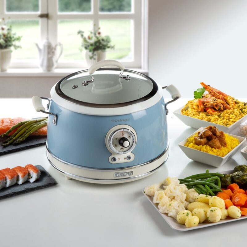 SLOW COOKER-RICE COOKER CREMA/AZUL - Imagen 5