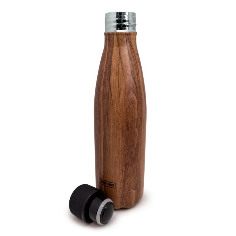 Botella Termica Acero Madera - Imagen 2