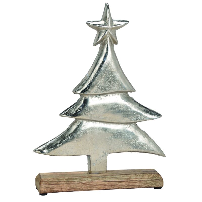 Arbol De Navidad Plateado 25X34X5