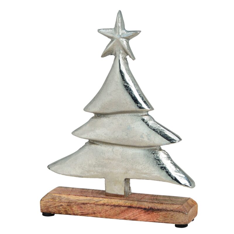 Arbol De Navidad Plateado 17X25X5