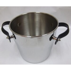 Champagnera Inox C/Asa Cuero Negro - Imagen 2