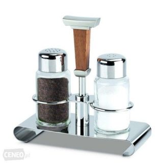 Condimentero Inox Grigio Asa Madera