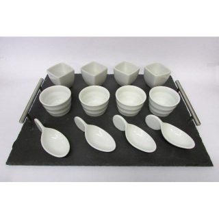 Jgo. Tapas 13 Pzas C/Bandeja Slate