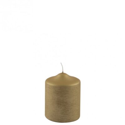 Vela Cepillada Dorado H10 D8Cms