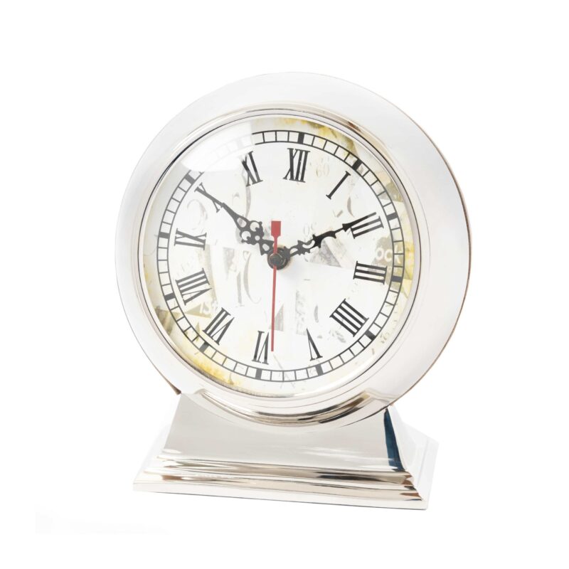 Reloj De Mesa Con Detalle De Cuero