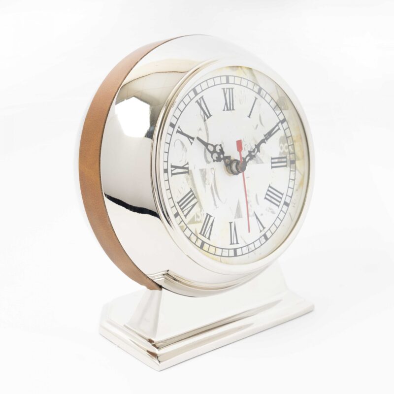 Reloj De Mesa Con Detalle De Cuero - Imagen 2