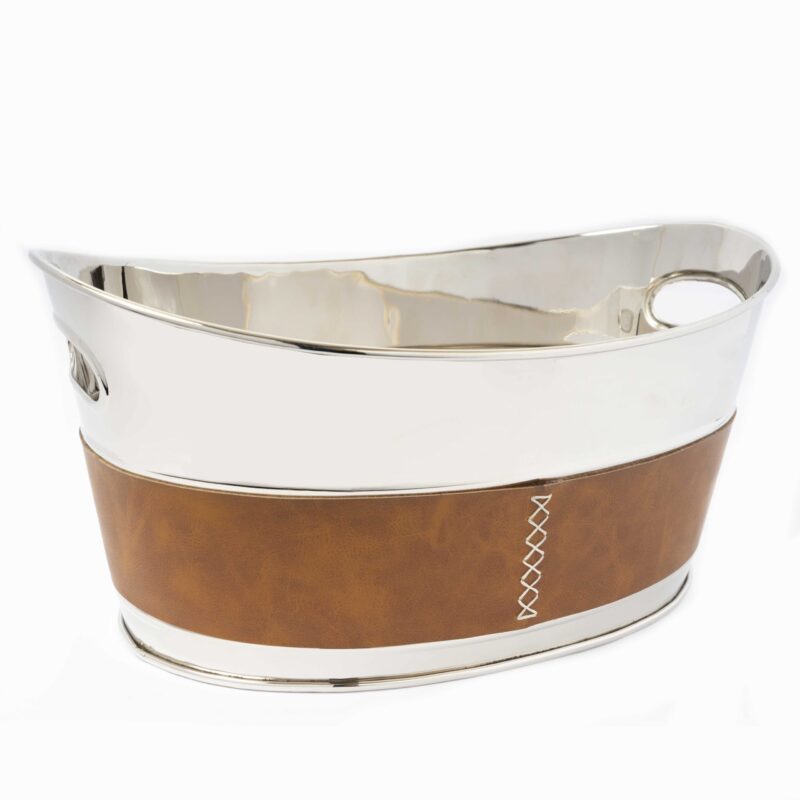 Champagnera Inox Con Detalle De Cuero