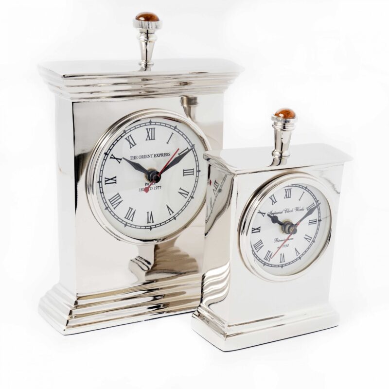 Reloj De Mesa Plateado - Imagen 2