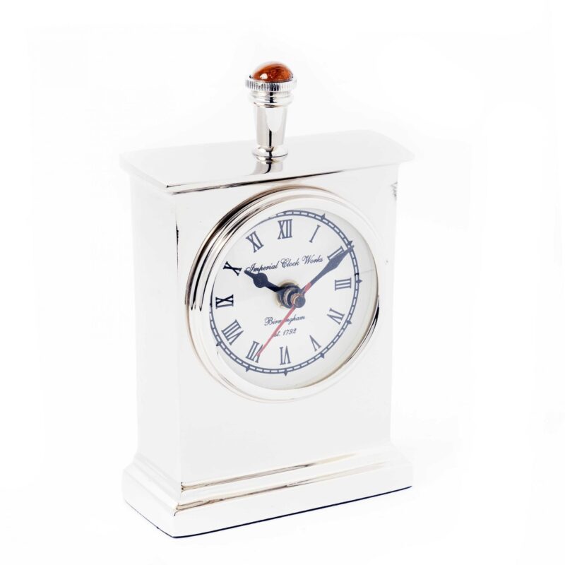Reloj De Mesa Plateado