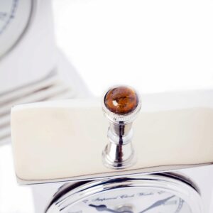 Reloj De Mesa Plateado - Imagen 3