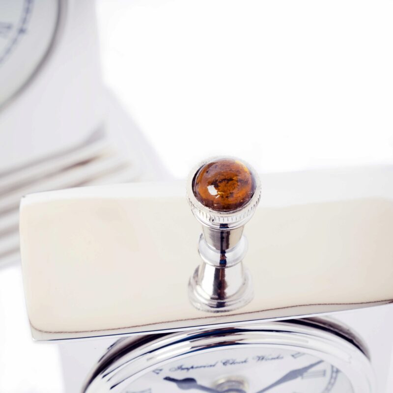 Reloj De Mesa Plateado - Imagen 3