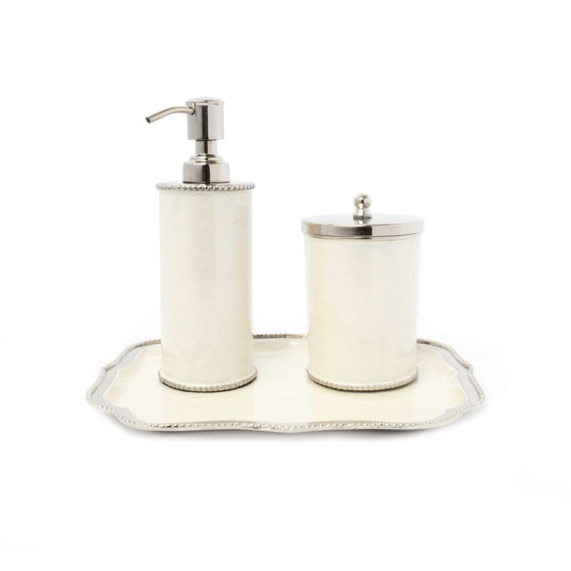 Dispensador De Jabon Con Textura Beige - Imagen 4