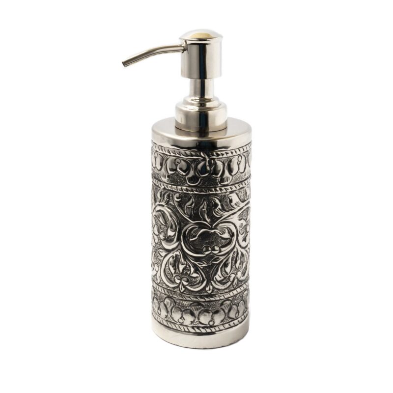 Dispensador De Jabon En Metal Tallado
