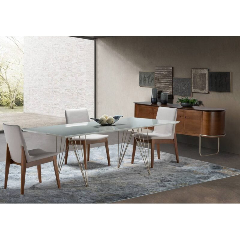 SILLA SLIM TAPIZADO BLANCO 53X47X85 - Imagen 2