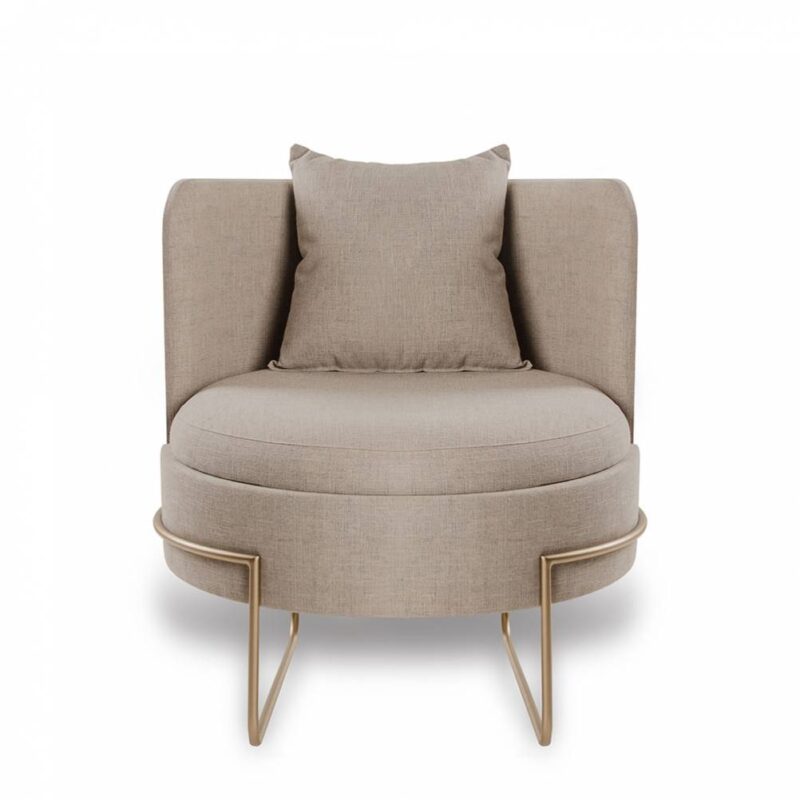 POLTRONA CURVA METAL 72X75X78 - Imagen 4