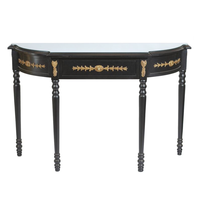 CONSOLA NEGRO/DORADO 135x46x87.5