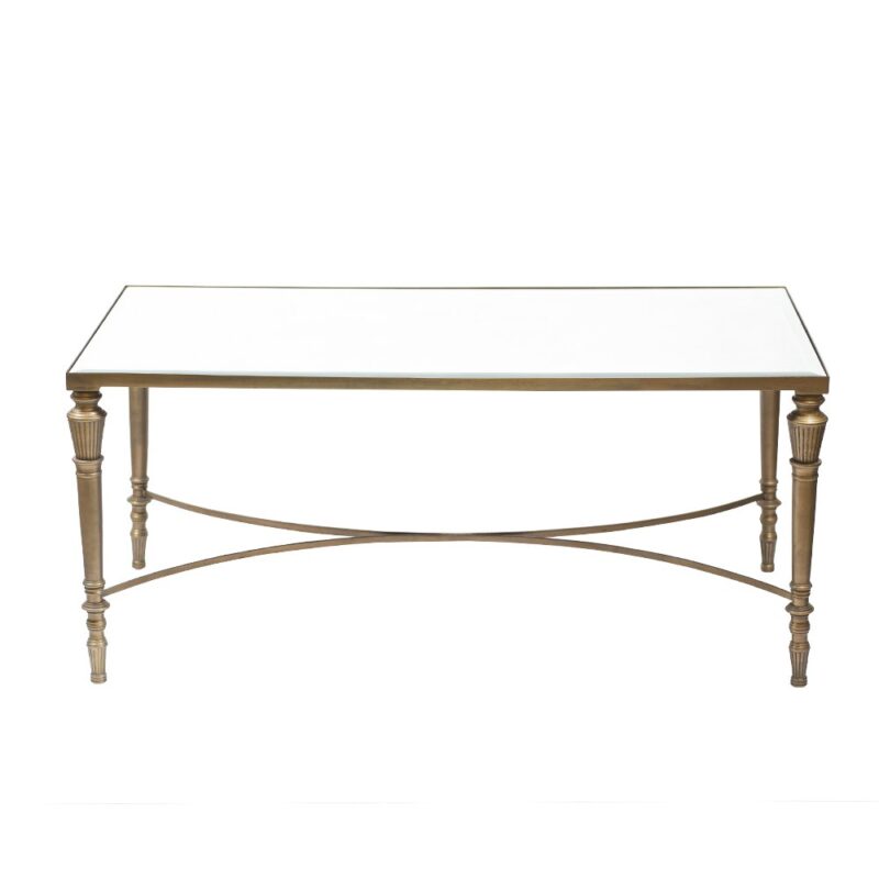 MESA RECTANGULAR c/VIDRIO BISELADO