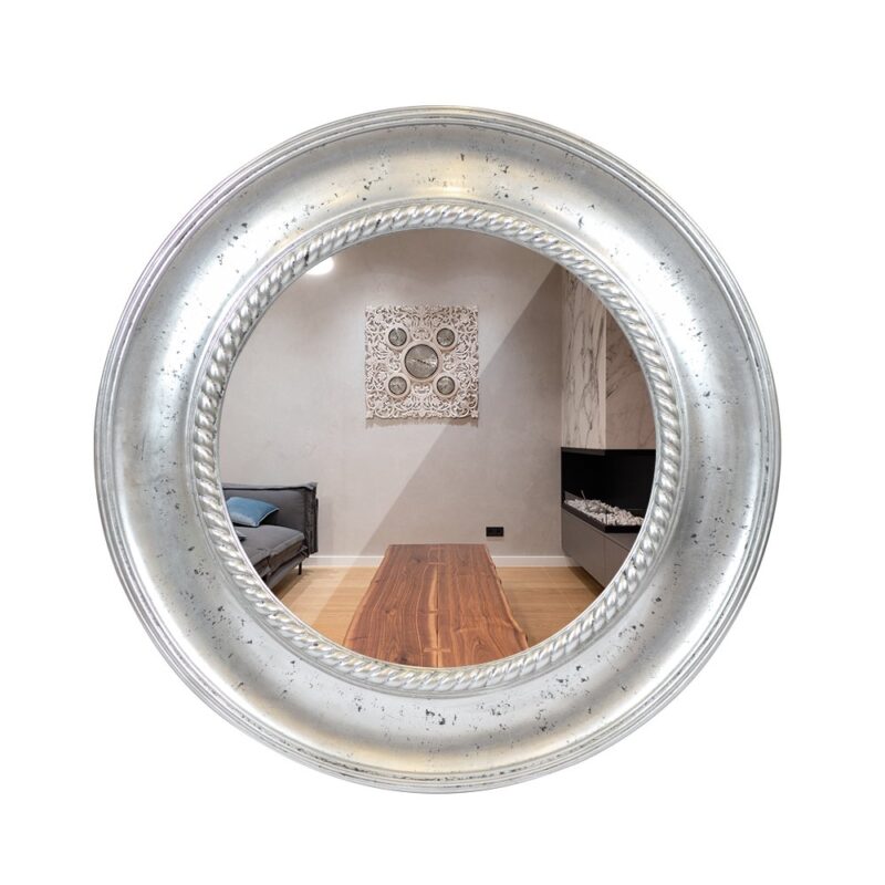 ESPEJO PLATEADO ANTIGUO DIAM. 60
