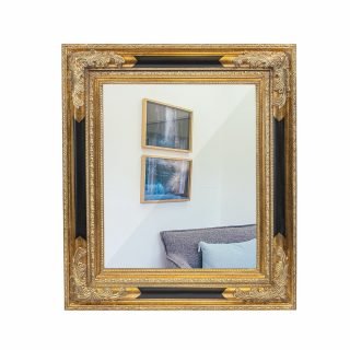 ESPEJO BISC. 50x60 DORADO-NEGRO