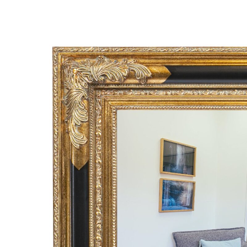 ESPEJO BISC. 50x60 DORADO-NEGRO - Imagen 2