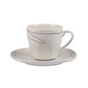 JGO. 6 TAZAS CAFE CUADRADA c/PLATILLO