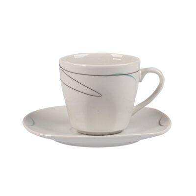 JGO. 6 TAZAS CAFE CUADRADA c/PLATILLO