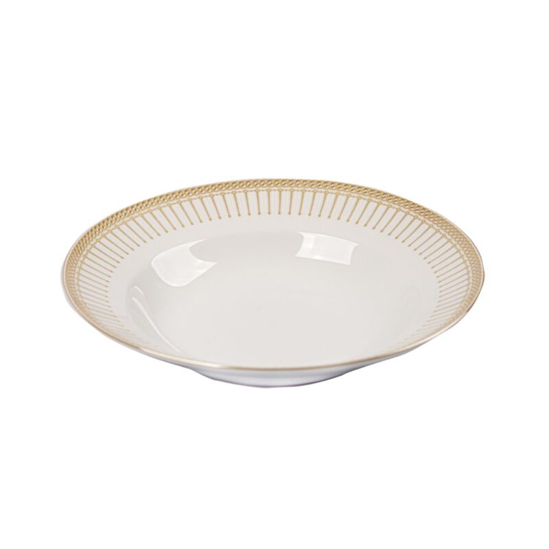 PLATO HONDO 22 cms LUSTER GOLD - Imagen 2