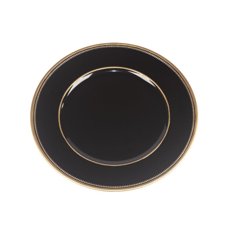 POSA PLATO KB213 NEGRO OPACO c/BORDE DOR