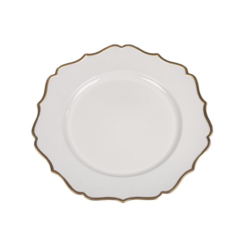 POSA PLATO BLANCO+GL c/BORDE DORADO