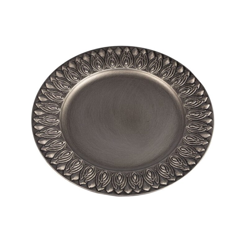 POSA PLATO PLATEADO BRILLOSO