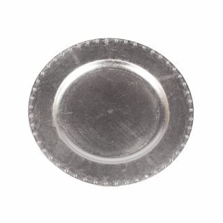 POSA PLATO PLATEADO DIAM. 33 c/STRASS