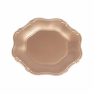 POSA PLATO DORADO ROSA BRILLOSO