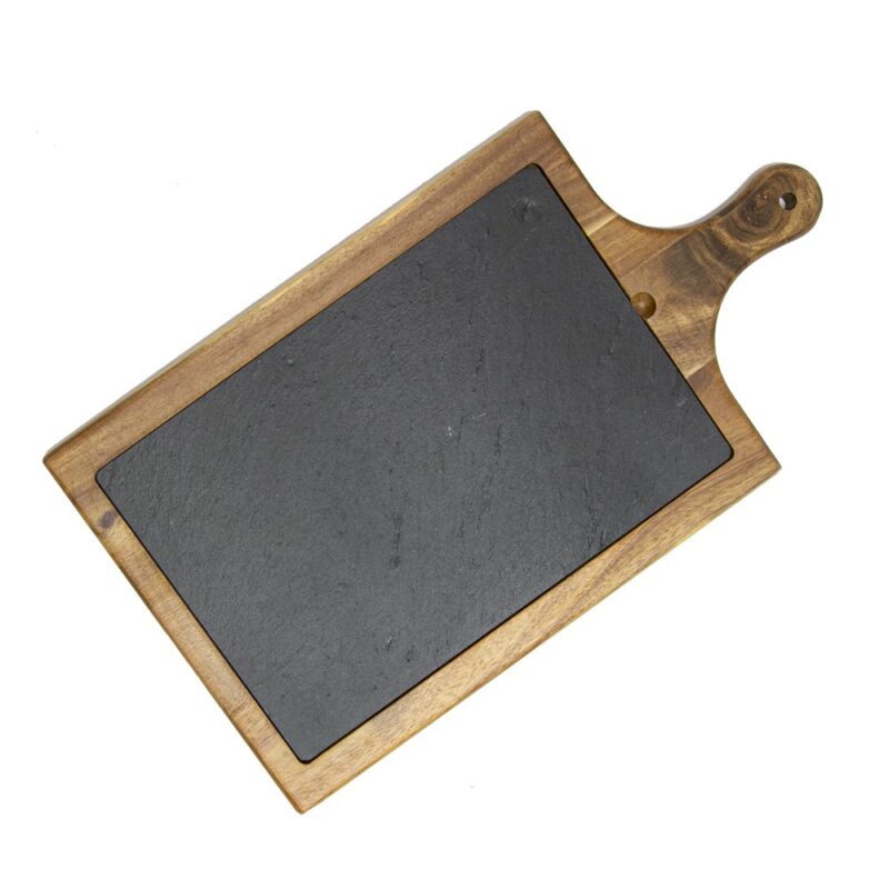 TABLITA ACACIA DE MADERA/SLATE